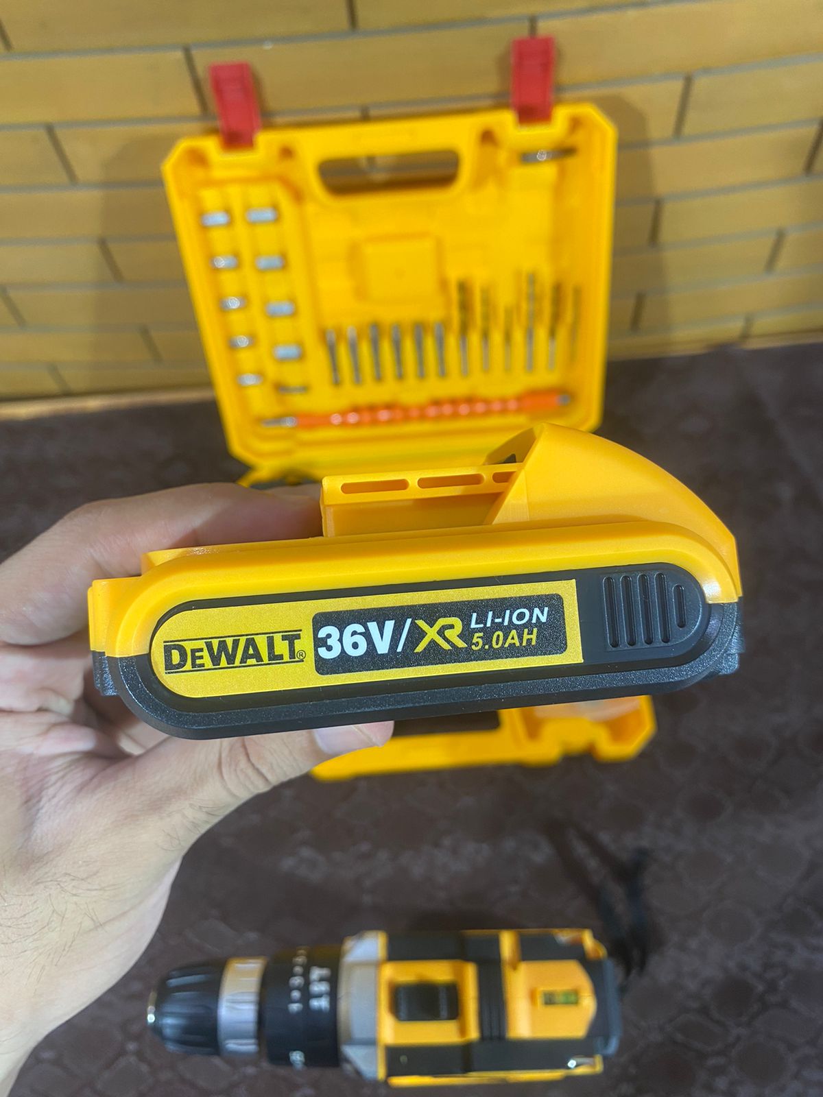 Original DEWALT 36v Drill Machine Toolkit Set