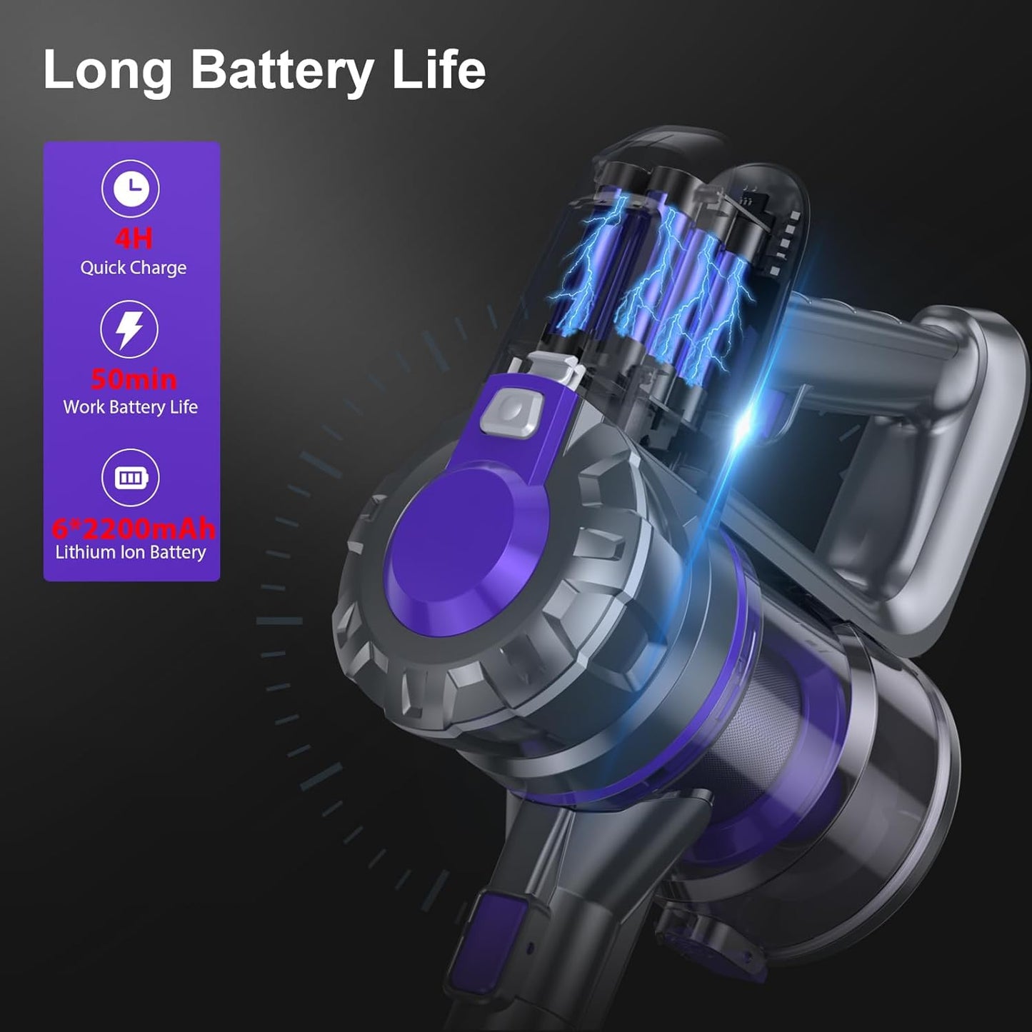 4-in-1 Cordless Vacuum Cleaner with LED Floor Brush