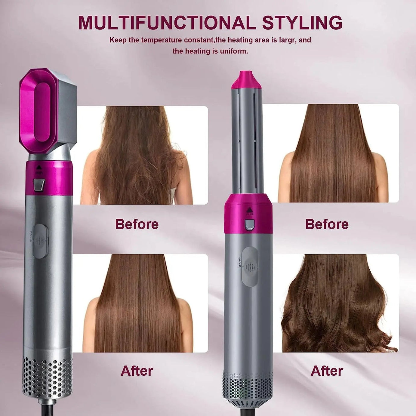 Multiple Hair stying 5 in 1 Curling Wand Set