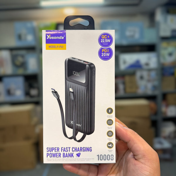 Yosonda 10,000mAH Power Bank (QC 22.5W & PD 20W)