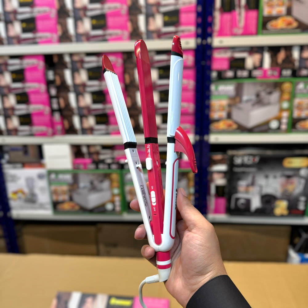 Imported Shinon 3 in 1 : Hair Straightener, Crimper And Curler