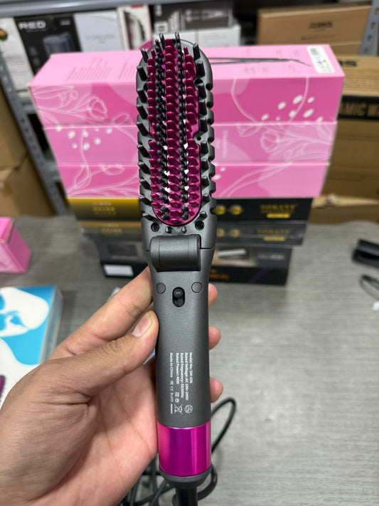 3 in 1 Foldable Hair Brush Mini Straightener Comb Electric Beard Hair Straightener Brush