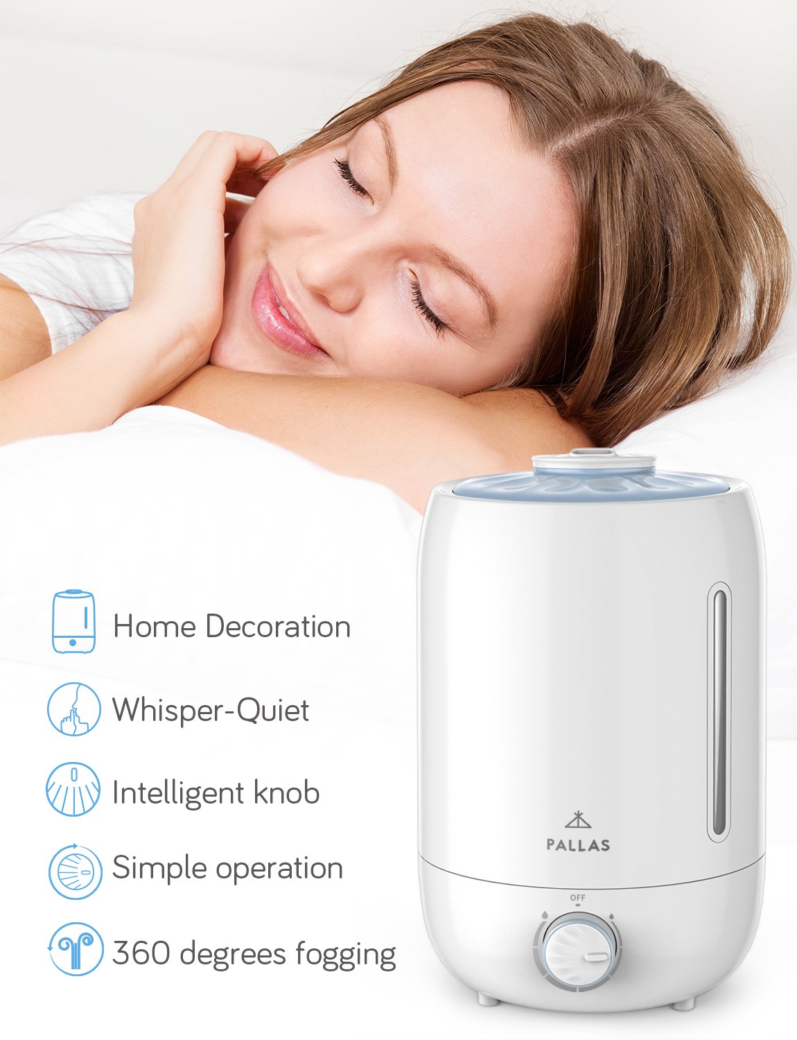 PALLAS Ultra Sonic Humidifier Lot Imported 5L