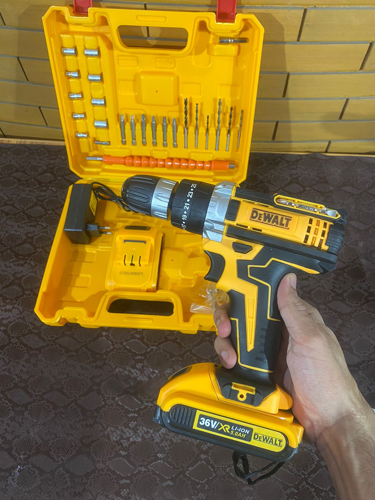 Original DEWALT 36v Drill Machine Toolkit Set