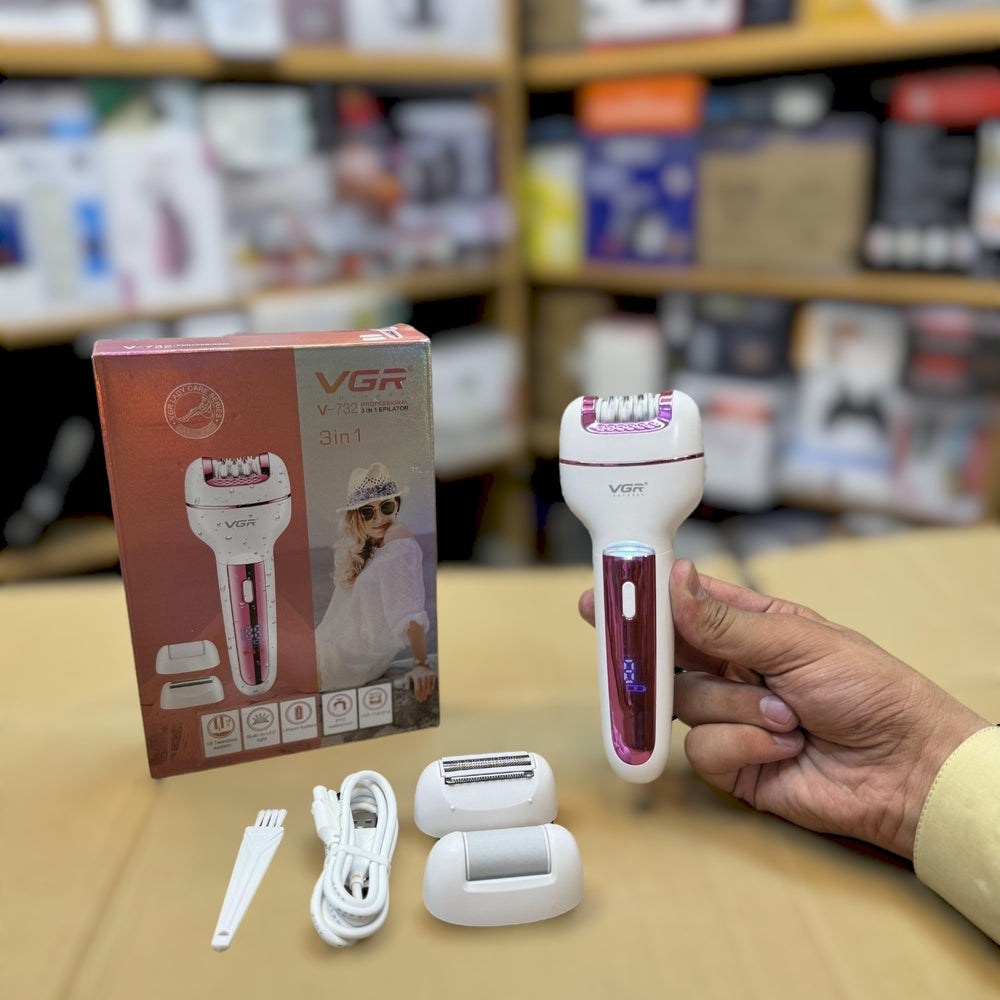 VGR 3-in-1   Lot Imported Epilator Set V-732
