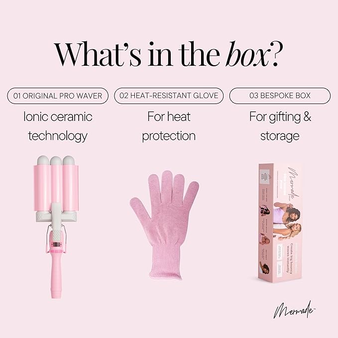 Mermade 3-Barrel Hair Waver – Fast Heating Curling Iron | Shiny Waves