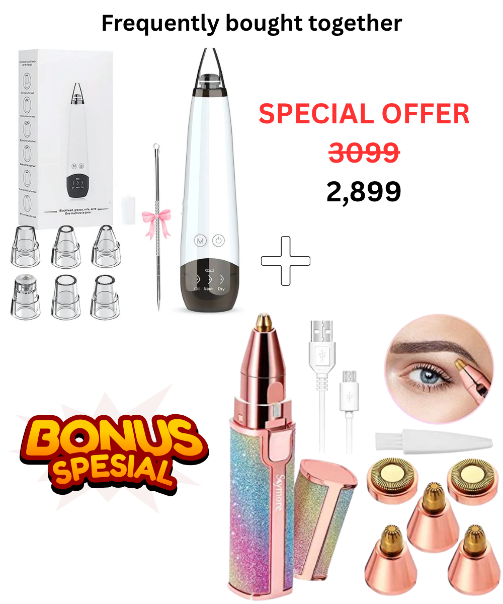 Derma Suction & Acne Pore Cleaner + Flawless Eye Brow Trimmer
