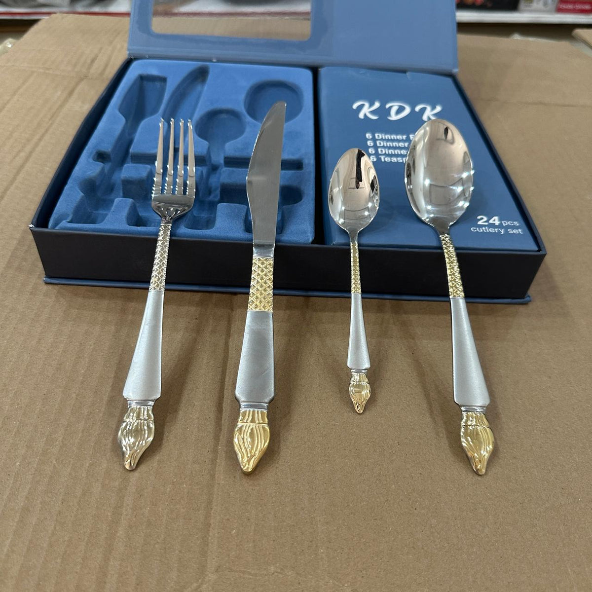 KDK 24pcs Stainless Steel Cutlery Set
