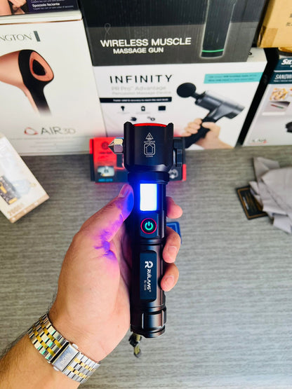 Waterproof Laser LED Tactical Flashlight With 1Km Range and long lasting backup | Imported