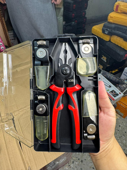 5 in 1 Multifunctional Pliers Interchangeable Head Set Steel Wire Pliers Set