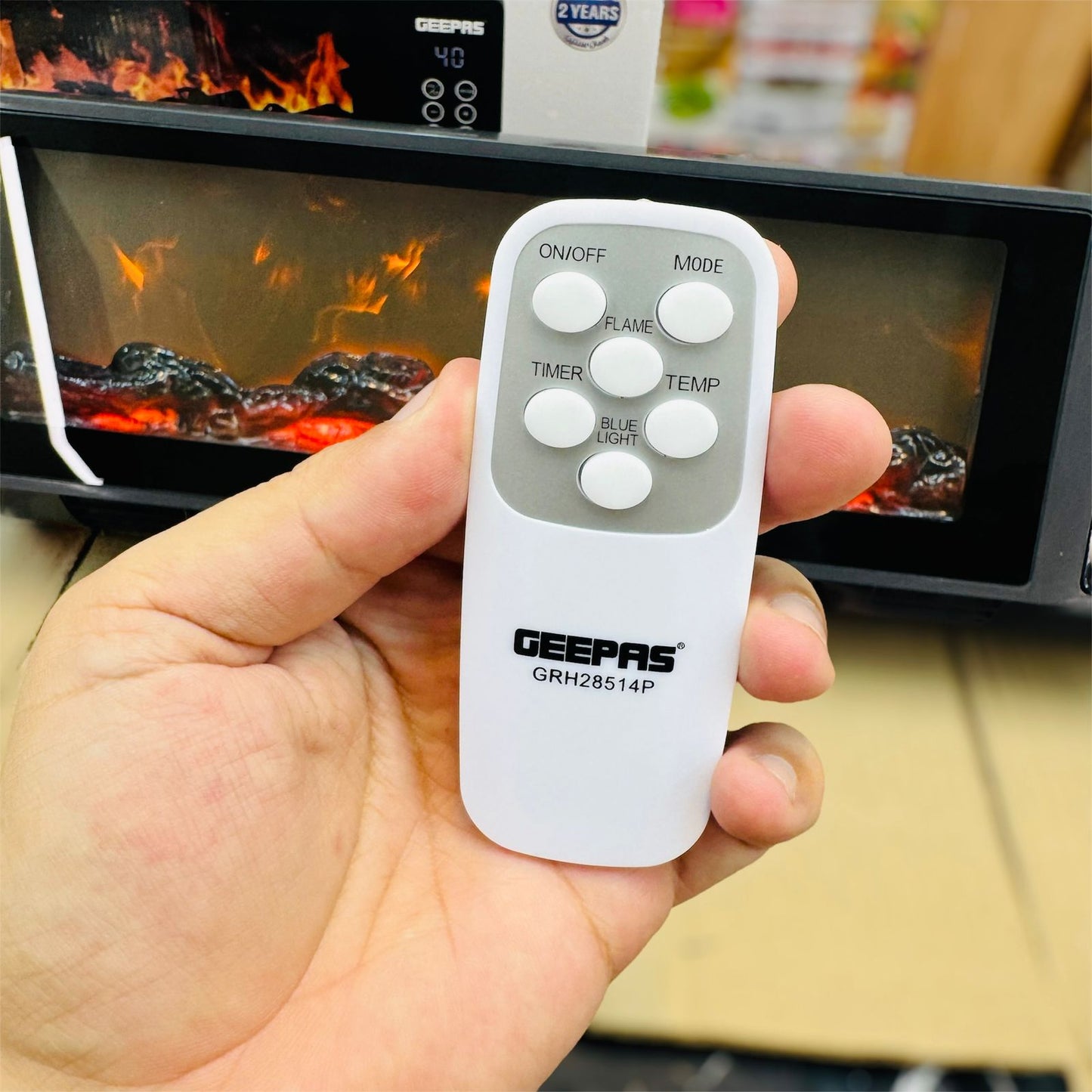 geepas  3D flame touch display blower wall heater GRH28514P