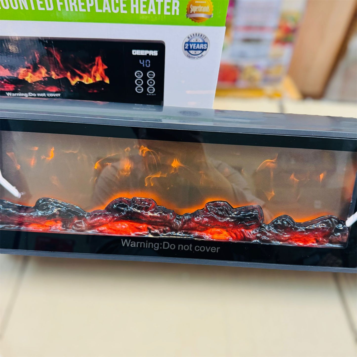geepas  3D flame touch display blower wall heater GRH28514P