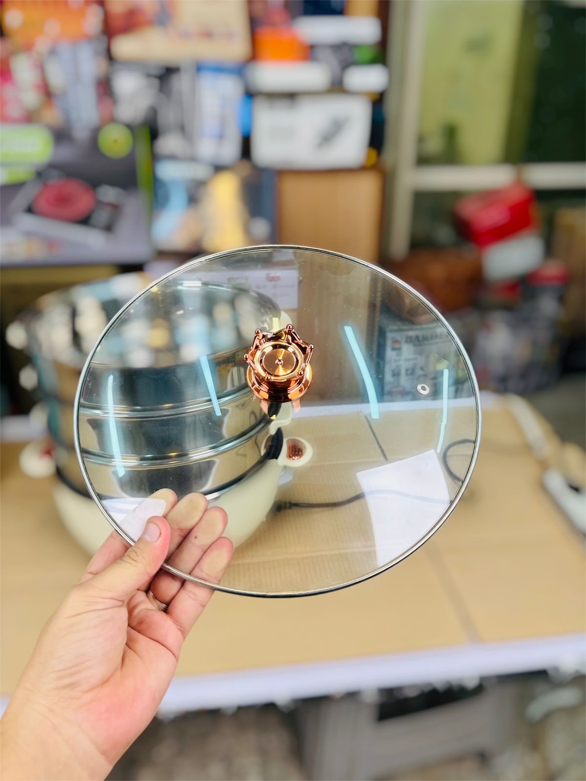 2 in 1  Cooking Pot and 3 layers Food steamer