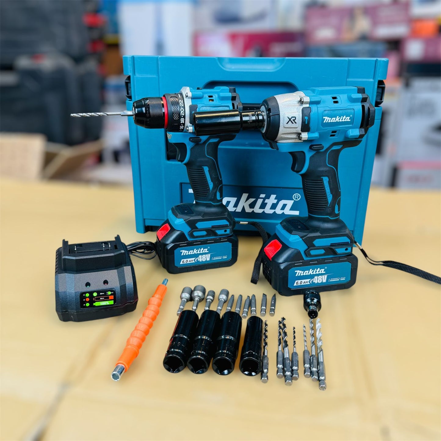 Makita 2 in 1 drill & impact 30 pcs tools set