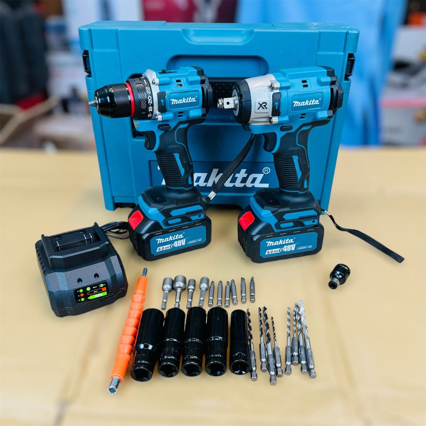Makita 2 in 1 drill & impact 30 pcs tools set
