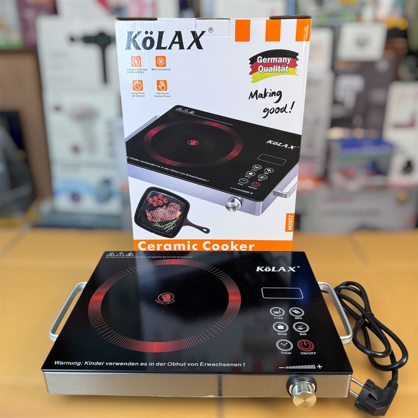 kolax ceramic infrared cooker model 92804 ( 2200watt )