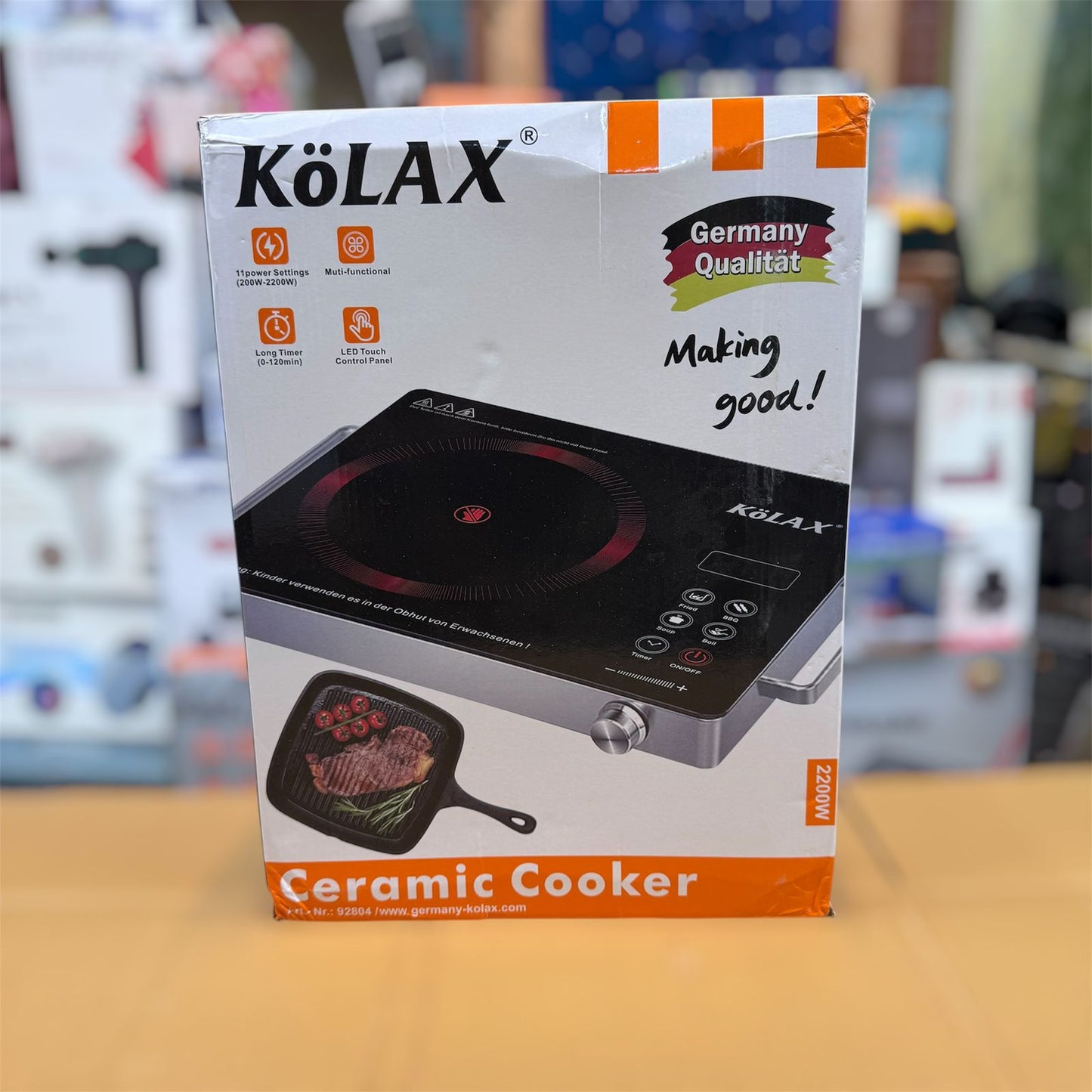 kolax ceramic infrared cooker model 92804 ( 2200watt )