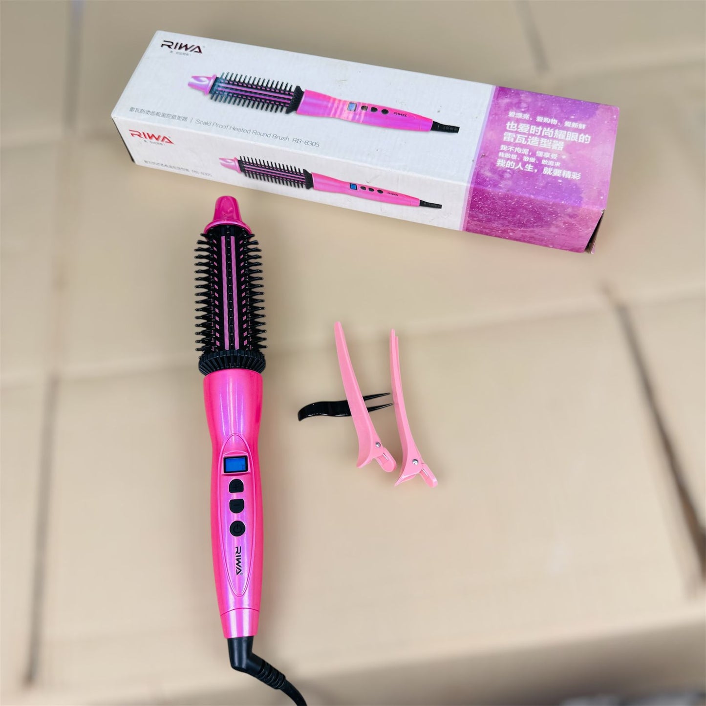 RIWA scald hair curler brush