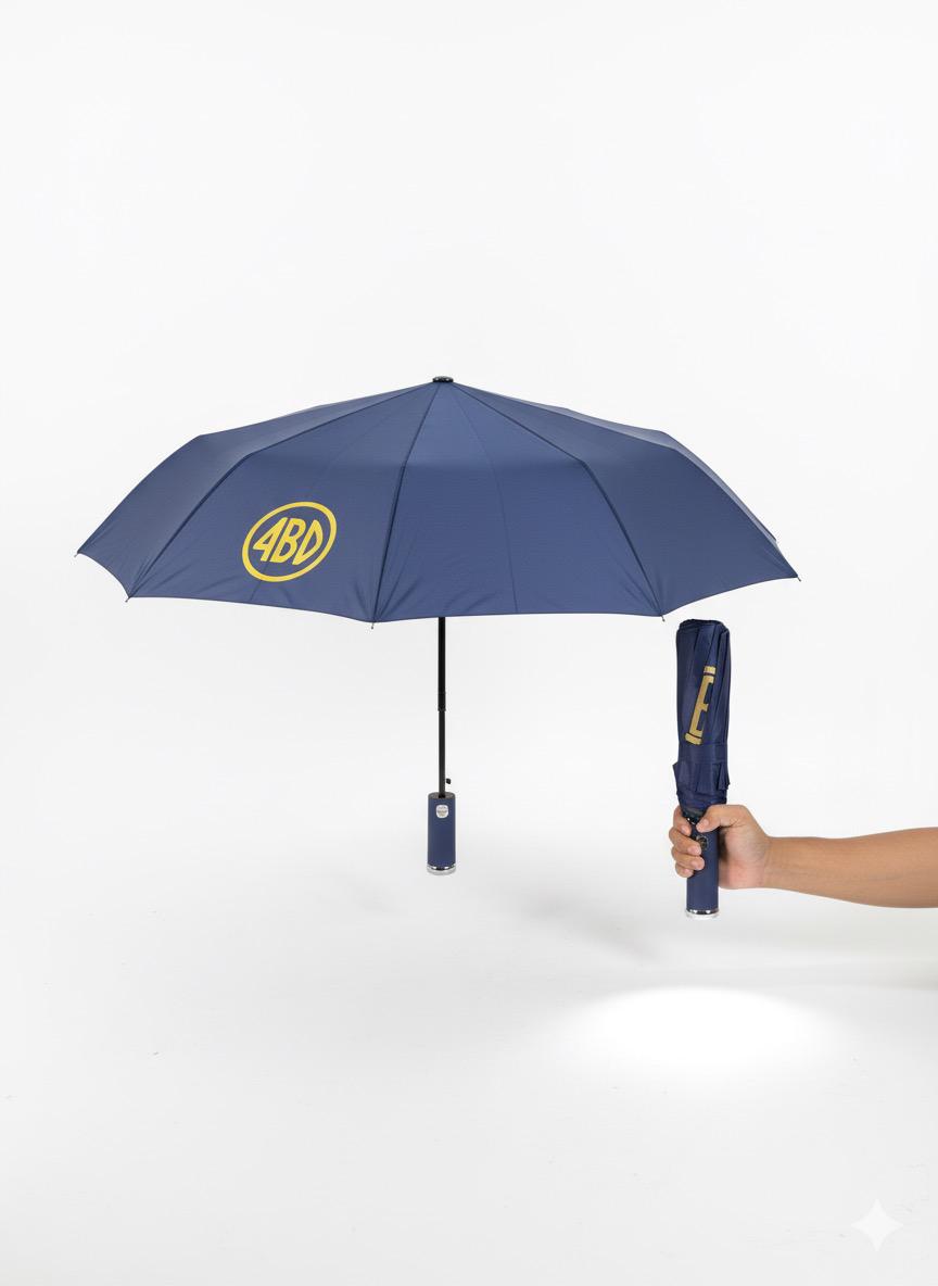 Automatic Folding Umbrella with Built-in LED Light | One-Touch Open/Close | Windproof & Travel-Friendly