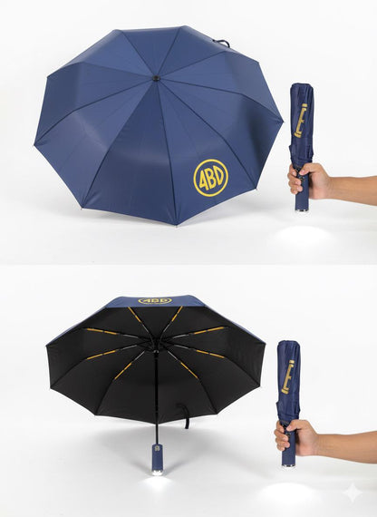 Automatic Folding Umbrella with Built-in LED Light | One-Touch Open/Close | Windproof & Travel-Friendly