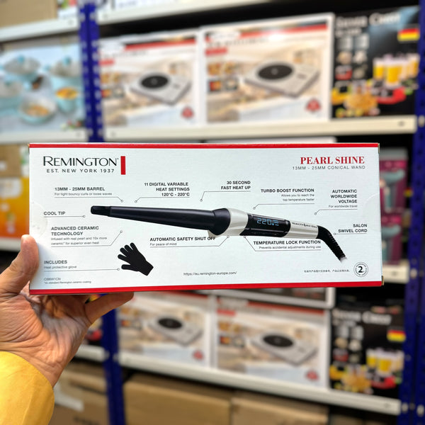Remington CI96W1CN Pearl Shine Hair Conical Curl Wand