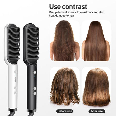 2 in 1 Hair Comb Straightener and Curler