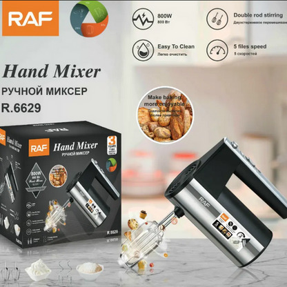 RAF Hand Mixer And Beater with 5 Modes