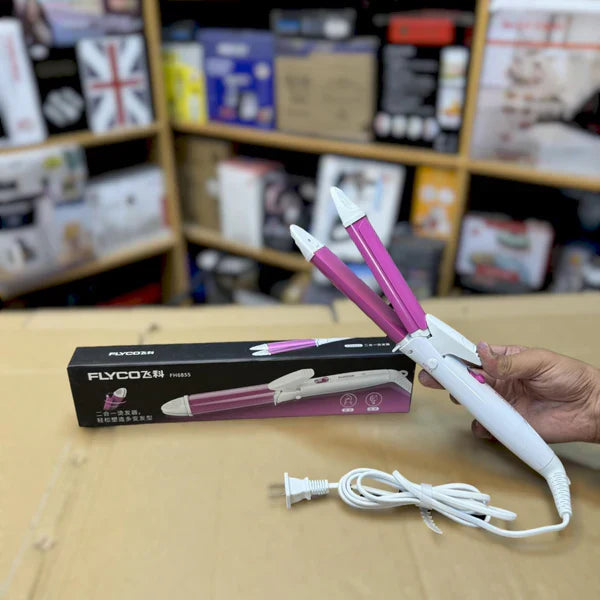 Flyco 2-in-1 Hair Straightner & Roller