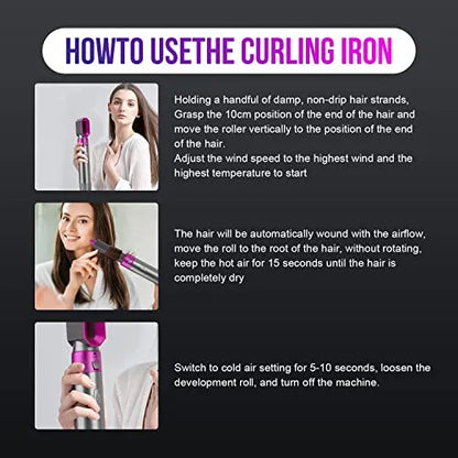 Multiple Hair stying 5 in 1 Curling Wand Set
