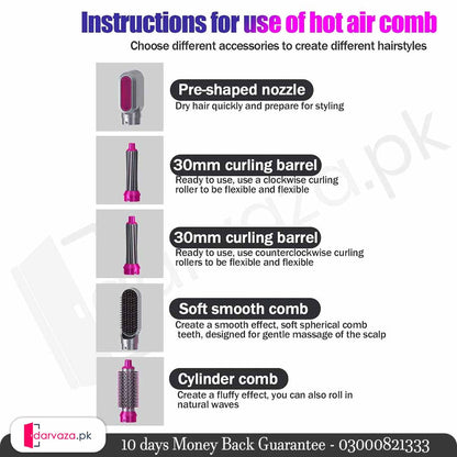 Multiple Hair stying 5 in 1 Curling Wand Set