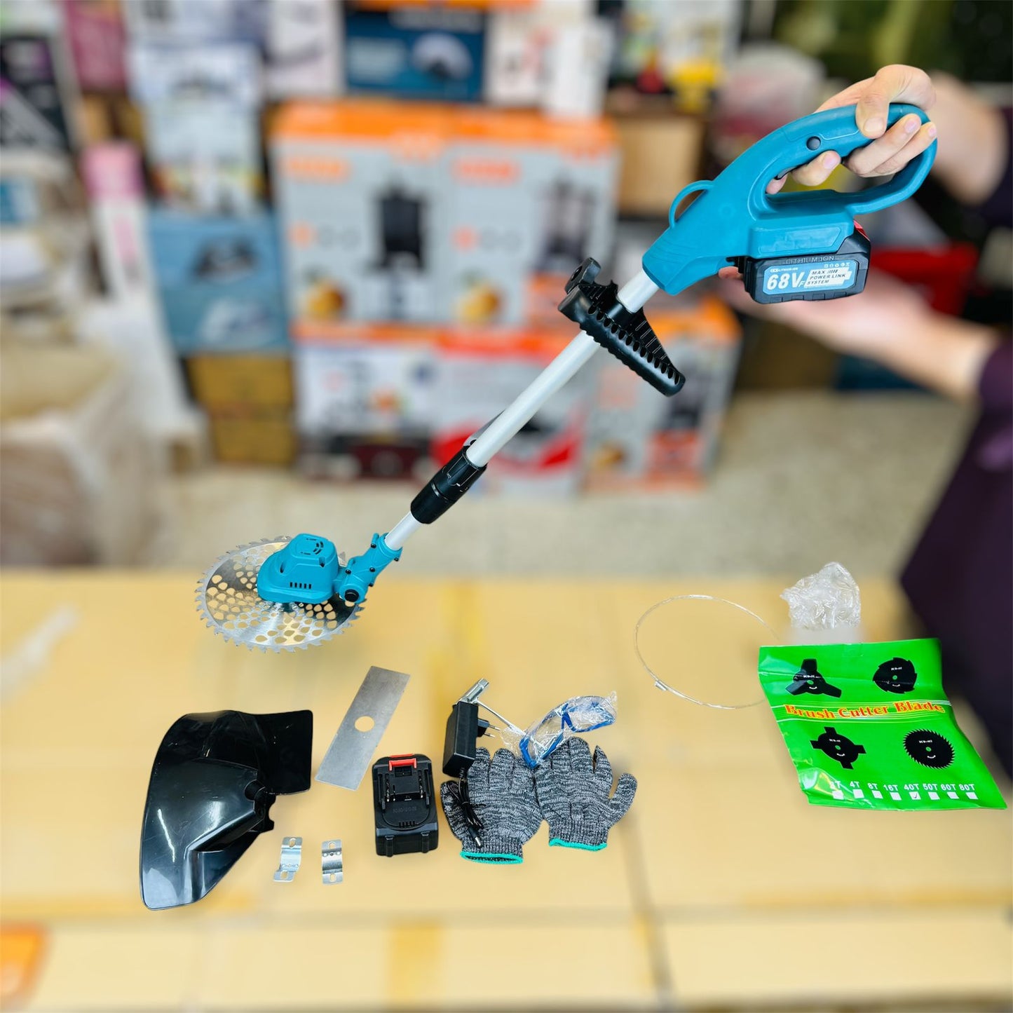 2 in 1 commercial Rechargeable grass cuter machine set ( grass trimmer