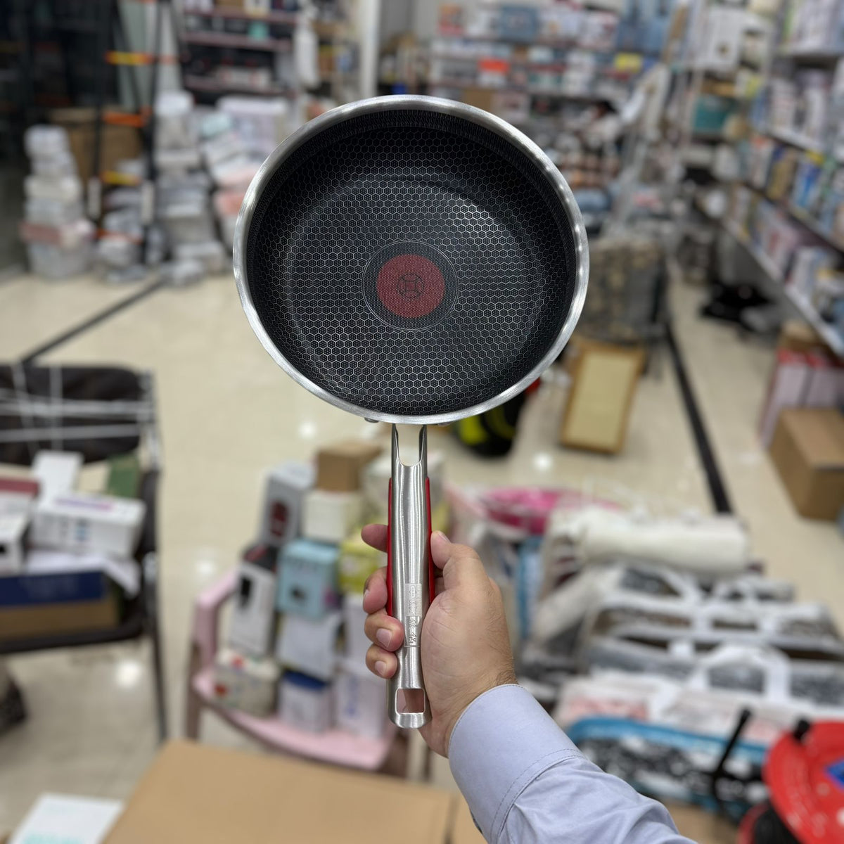 Red Dot Laser Coated Honeycomb Fry pan 26cm