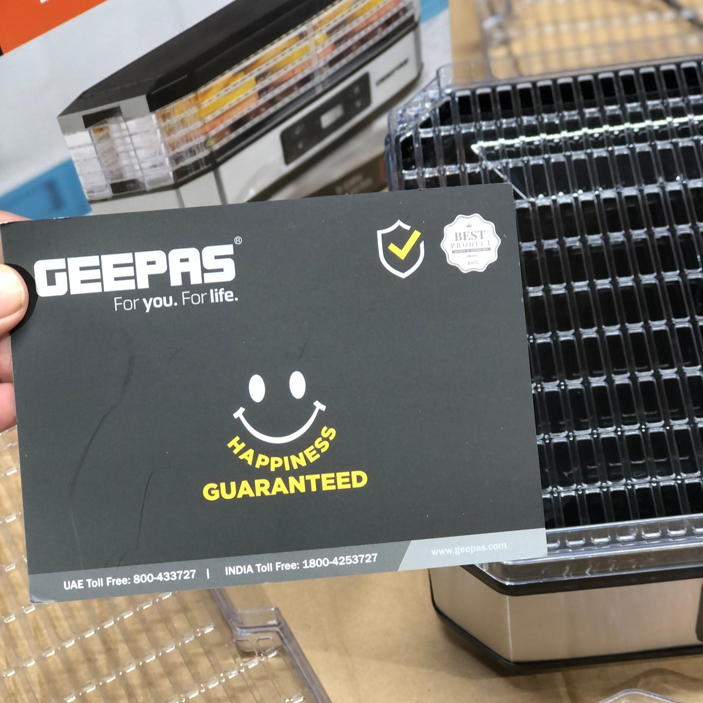 Geepas 5 Trays Dehydrater GFD63013N ( 2 year warranty)