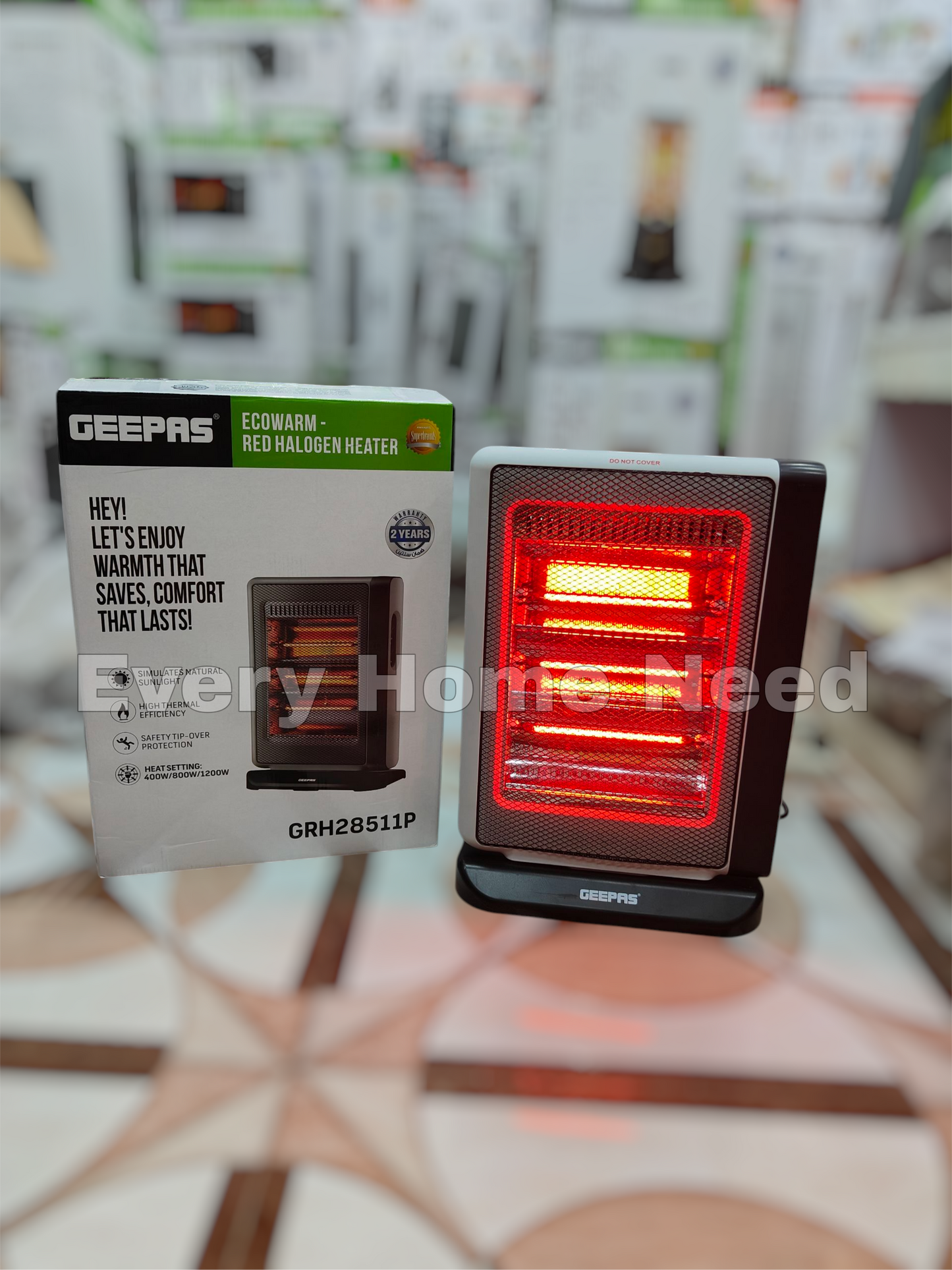 Geepas Red halogen heater 28511