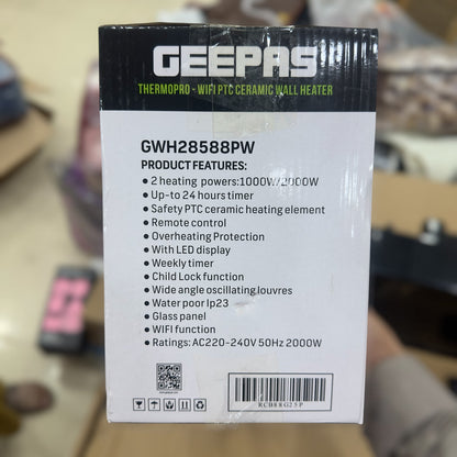 2 Geepas Thermopro Wifi PTC Ceramic Wall Heater 28588