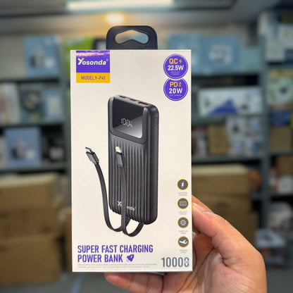 Yosonda 10,000mAH Power Bank (QC 22.5W & PD 20W)