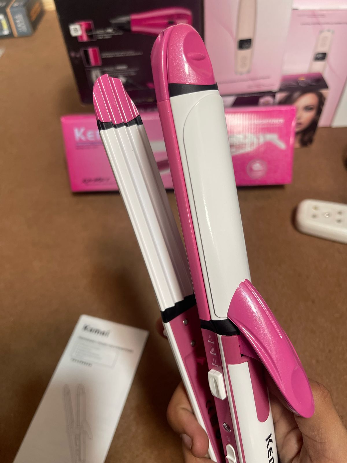 Kemei 3 in 1 Hair Straightener, Curler Beauty Styler
