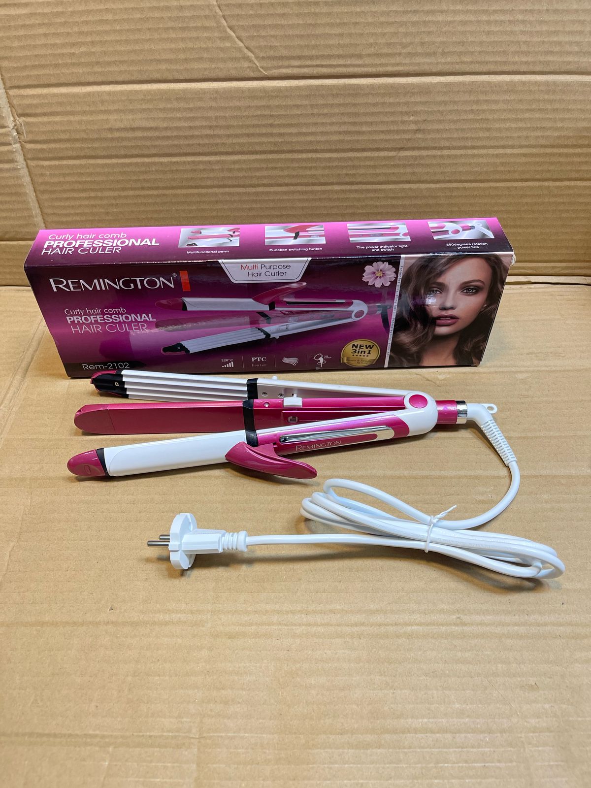 Remington Professional 3 in 1 Hair Straightner, Curler