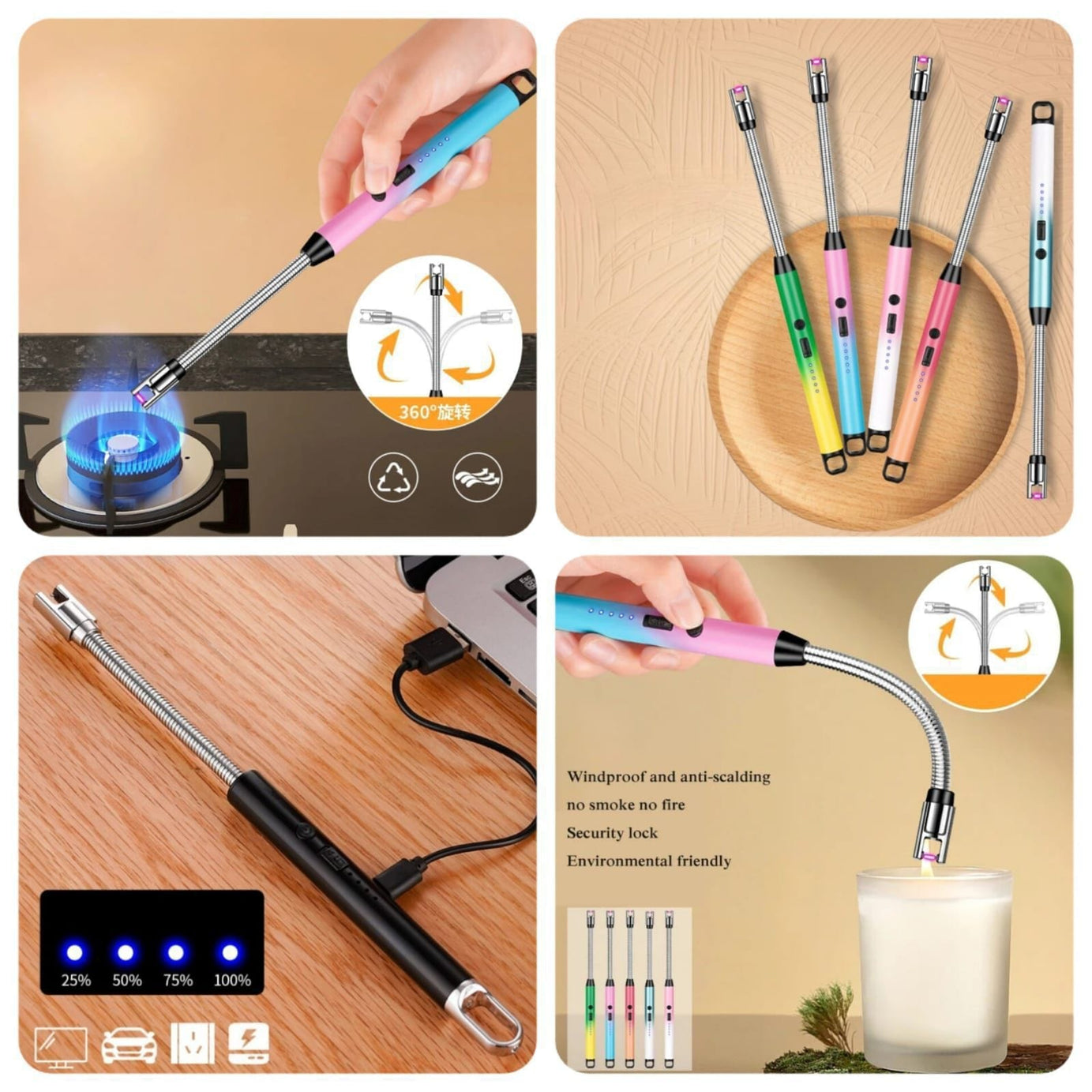 Multipurpose Rechargeable Electric Lighter